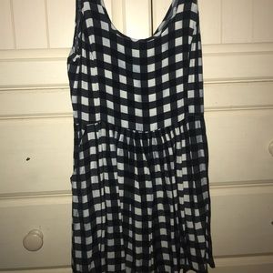 Black and white checkered dress